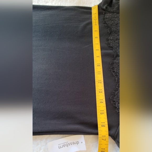 Black Lace Bodice Sweater Dress - Picture 4 of 12